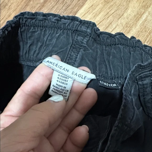 American Eagle Outfitters Black Cargo Jogger Pants - Picture 2 of 5